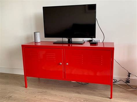 ikea red steel cabinet|ikea red cabinet tv stand.